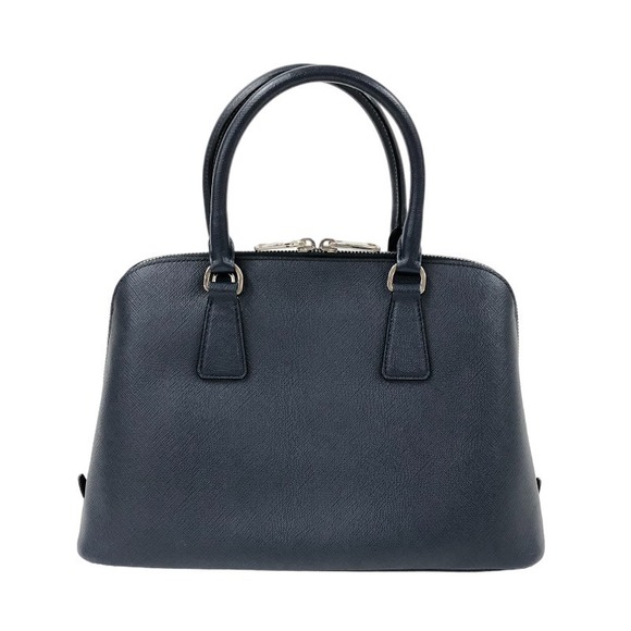 Prada 2way Handbag Leather Navy - Picture 2 of 10